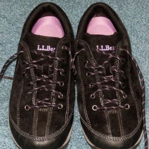 LL Bean Beansport Black Suede Leather Shoes